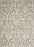 2' X 4' Gray Damask Power Loom Area Rug
